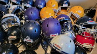 Used football gear (helmets, shoulder pads, pants)