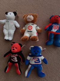 Nascar Beanie Teddy Bears