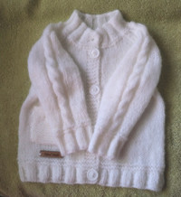 Hand knitted baby sweater