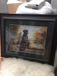 Beautiful labrador dog framed picture 