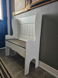 Solid wood storage bench and stool