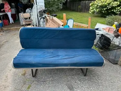 Retro vintage Chevy camper van seat/bed. Perfect for the front porch or the cottage for a couch that...