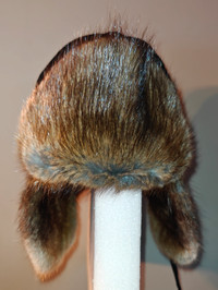 FS: New muskrat fur and wool insulated winter hat