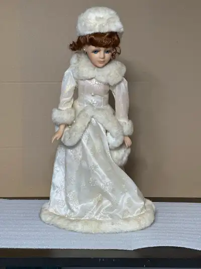 *** Winter maiden doll  Elegant vintage- Porcelain Doll, View more