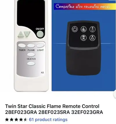 New Replacement electric fire place remote  / Duraflame..., View more