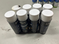 8 gloss white spray paint cans