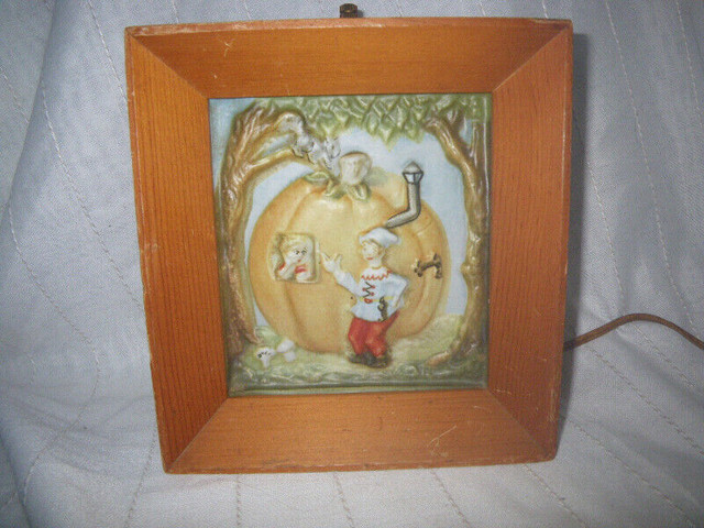 For Halloween collectors; antique Halloween lightbox pumpkin dans Art et objets de collection  à Trois-Rivières - Image 3