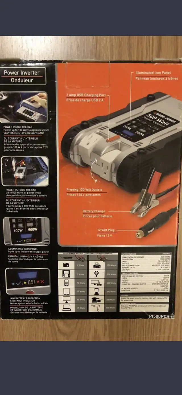 500 W inverter. $60. ( 2 left. ) BRAND NEW in box. in General Electronics in London - Image 3