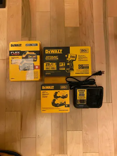 Dewalt 20V MAX Cordless 1/2” Impact Wrench, Battery&Charger., View more