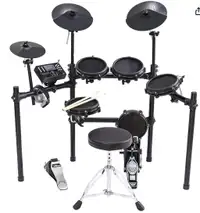 ZHRUNS Electronic Drum Kit with Mesh Head 8 Piece, Drums Mesh Ki