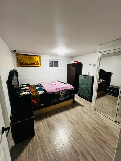 Walkout basement Including everything No parking Full furnished Sharing for rent $800 for 2 Boys Ava...