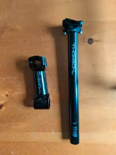 Thomson elite seatpost and stem 28.6mm 120mm POTENCE velo bike, Voir plus