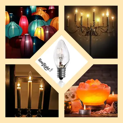 7-Watt Night Light Bulbs - 12-Pack C7 E12 Incandescent, Dimmable, View more