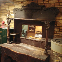 1920's wood hutch -buffet-sideboard