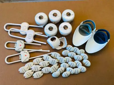 Child Safety: door knob & plug-in covers; faucet extenders, $15, View more