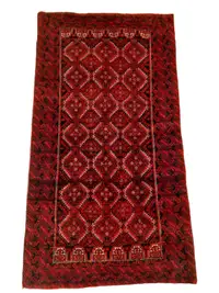 Persian Baluch rug hand knotted