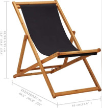 Set of 2 Beach/Deck Chairs