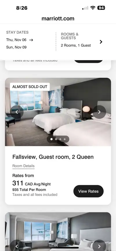 Niagara Falls Marriott Fallsview Rooms – 3 Nights Discoun, View more