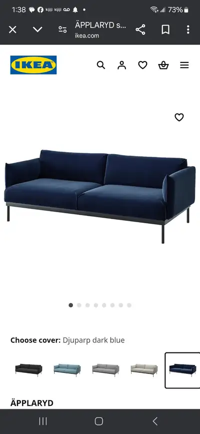 Ikea Velvet Sofa, View more
