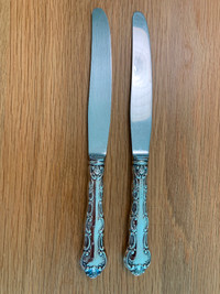 Two Birks Silver Plate Dinner Knives- Louis de France