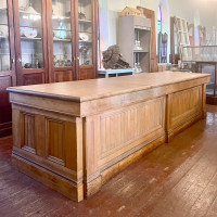 Antique Oak Store Counter 