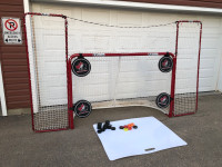 Complete Hockey Net w/ Targets + Shooting Pad + Practice Pucks