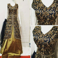 Gorgeous Indian Suit, Gold flowy lengha! Brand NEW (2 Colors)