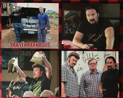 Trailer Park Boys signed photos Ricky , Julian & Bubbles. All 4 photos for $125. Photos signed at Si...