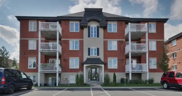 Brossard modern condo 4 1/2 built in 2012 with balcony/  locker