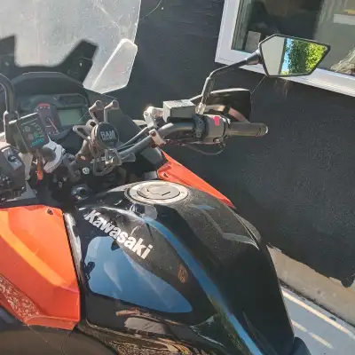Not saftied nearly brand new tires, heated grips, crash bars, ram x mount, gpr slip on exhaust, hard...