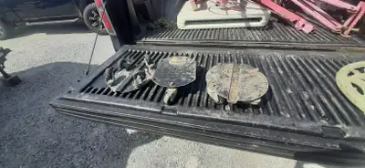 It's always for the skis and track of your snowmobile to move it around your garage easier