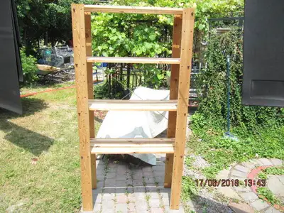 Classic Solid Pine Custom Built 3x6x1 Ft Shelving Unit Cir 1990s, View more