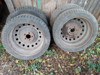 Snow tires on rims for sale - lightly used - 225/45R18