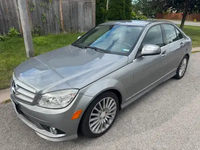 2009 Mercedes C230 Auto fully loaded grey on black leather interior one owner 146,000 km $5900 certi...