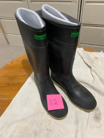 Vulcan Steel Toe Rubber Boots New Size 12., View more
