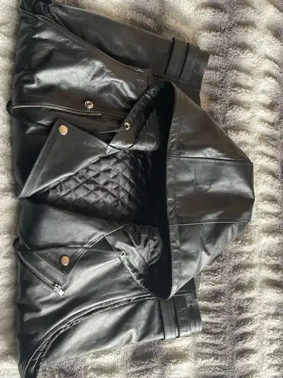 Leather Hooded Vest, View more