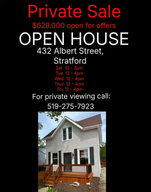 OPEN HOUSE Sat., June 6. 10 am - 3 pm 432 Albert Street Stratford Totally renovated, large lot, thre...