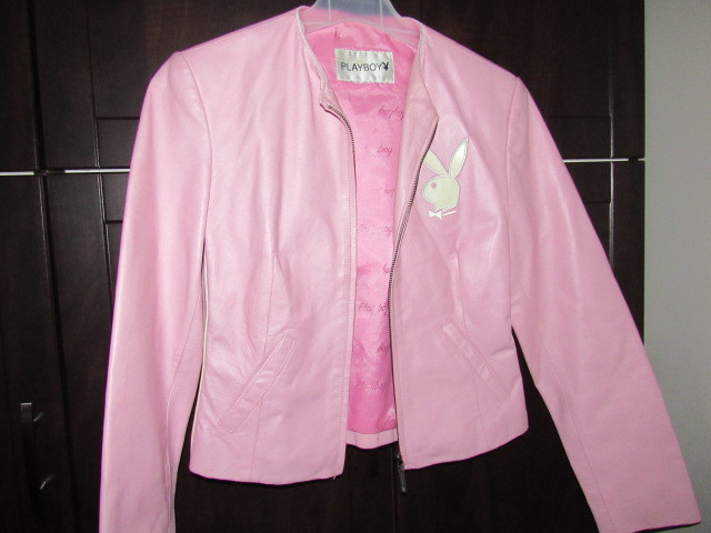 Rare PLAYBOY pink genuine leather women petite jacket S in Women's - Tops & Outerwear in Ottawa - Image 3