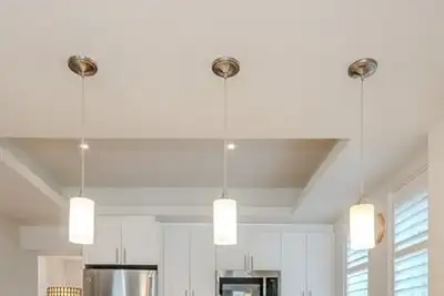 FREE set of 3 white glass pendant lights, View more