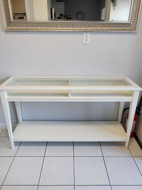 Modern Credenza with glass top.