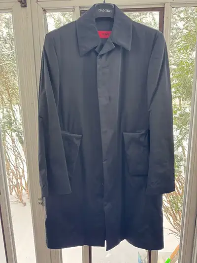 Men’s Hugo Boss Black  Overcoat in  Satin Like/Light texture -XL, View more