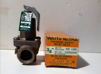 Watts 174A Pressure Relief Valve, Brand New. 125psi - 2 mil. BTU