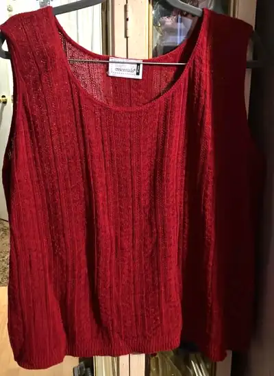 Women Red Sleeveless Top - Size 1X, View more