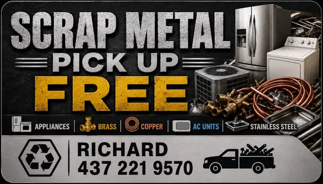 SCRAP METAL PICK UP FOR FREE  