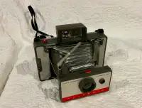 1960s Vintage Polaroid Camera, Case, Flash, Instructions