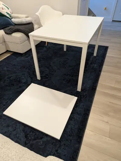 WHITE EXTENDABLE IKEA TABLE, View more