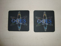 Two small mouse pads with orbital images from space