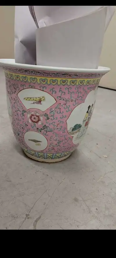 Decorative Pink Ceramic Planter, View more