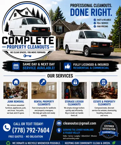  Complete Property Cleanouts | Junk Removal | Estate & Rental, View more