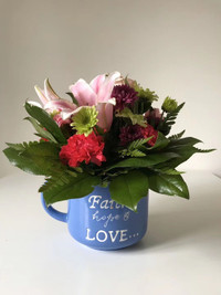 Mother's Day flower vase in cup shape